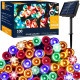 LED reťaz - 12m, 100LED, 8 funkcií, solar, IP44, multicolor