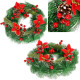 Adventný veniec svietiaci s ozdobami 30cm, vianočné dekorácie