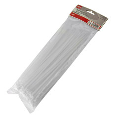 DEMA Viazacie sťahovacie pásky 4,8x250 mm, biele, 100 ks
