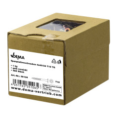 DEMA Skrutky do drevotriesky čiastočný závit 4x40/24 T15, 1 kg