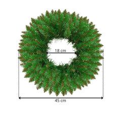 Adventný veniec extra hustý 45cm zelený, vianočné dekorácie