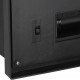LED krb s efektom horiaceho dreva - 27,5 cm, 3xC, čierna