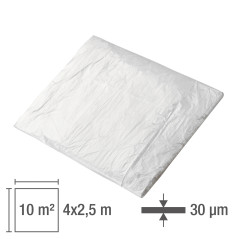 Zakrývacia fólia 4x2,5 m LDPE hrubá, priehľadná