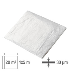 Zakrývacia fólia 4x5 m LDPE hrubá, priehľadná