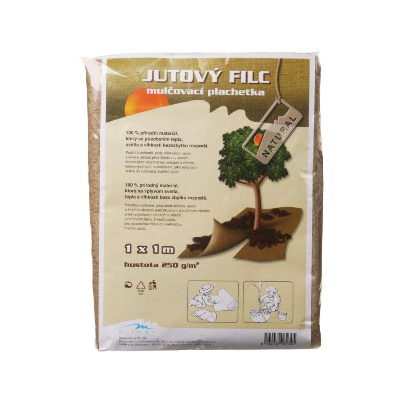 Jutový filc 250 g s výrezom 1x1 m
