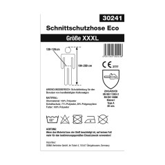 Nohavice ochranné protiporezné ECO XXXL