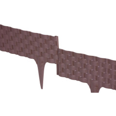 Plastová palisáda RattanPalisade, 82x9,5/20 cm, hnedá, 240 cm