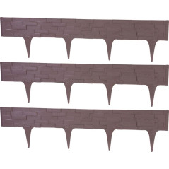 Plastová palisáda StonePalisade, 79x9,5/20 cm, hnedá, 237 cm