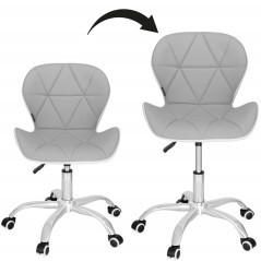 Kancelárska stolička ergonomická SPRINGOS HF0023 sivo-biela