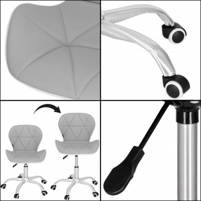 Kancelárska stolička ergonomická SPRINGOS HF0023 sivo-biela Kancelárska stolička ergonomická SPRINGOS HF0023 sivo-biela