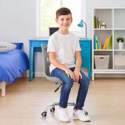 Detská stolička k písaciemu stolu SPRINGOS PAWS HF0041 sivá Detská stolička k písaciemu stolu SPRINGOS PAWS HF0041 sivá