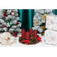 Adventné sviečky valcové 48x80 mm, červené s glitrami, 4 ks