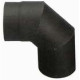 Dymové komínové koleno na spájanie rúr dymovodu HS 090/150/1,5 mm