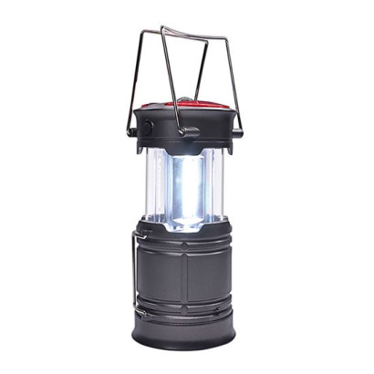 LED nabíjacie kempingové svietidlo s lucernou, 200 lm, sivé