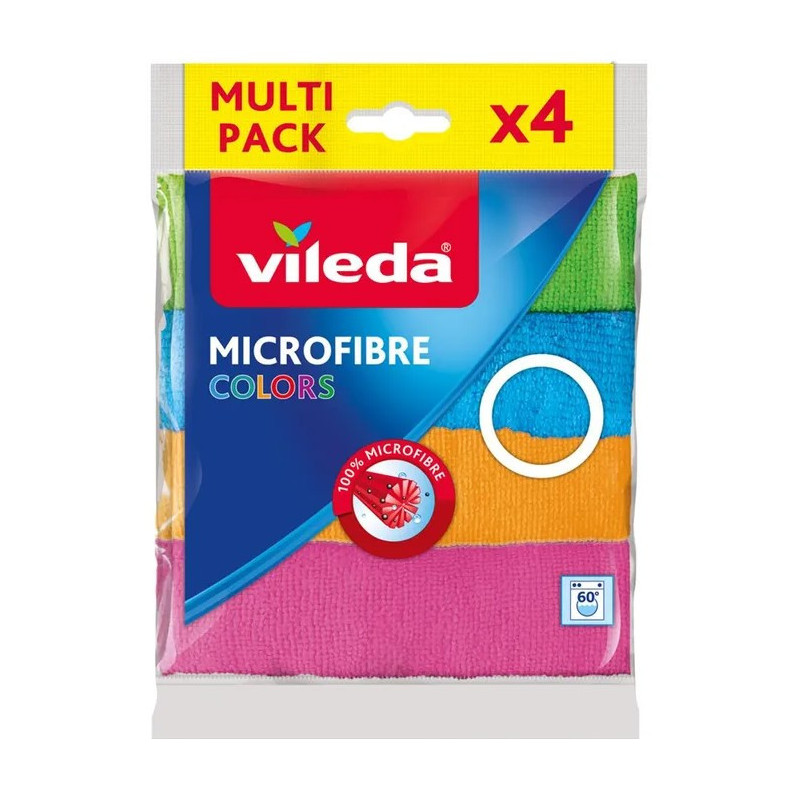 Mikrovláknová utierka 30x30 cm Microfibre Colors, 4 ks