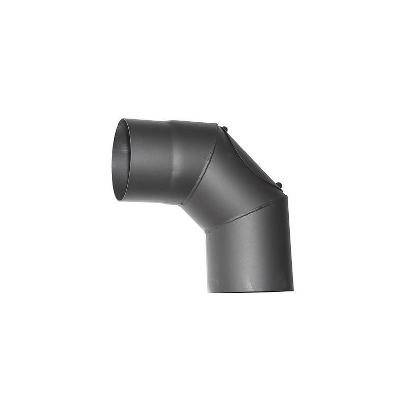 Koleno na spájanie rúr dymovodu s čistiacim otvorom HS.CO 090/150/2,0 mm