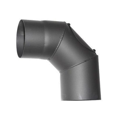 Koleno na spájanie rúr dymovodu s čistiacim otvorom HS.CO 090/150/2,0 mm