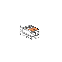 Páčková spojovacia svorka 2x0,2x4 mm2 221-412