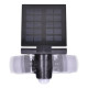 LED solárne svietidlo so senzorom, 8 W, 600 lm, Li-on, čierne