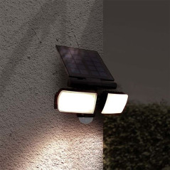LED solárne svietidlo so senzorom, 8 W, 600 lm, Li-on, čierne