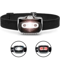 LED čelové svietidlo 3 W + červené svetlo, 3x AAA