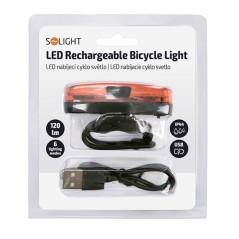 LED nabíjacie zadné svetlo na bicykel, 3 W COB
