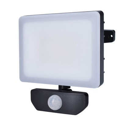 LED reflektor Quick so senzorom, 30 W, 2550 lm, 4000 K, IP44, čierny