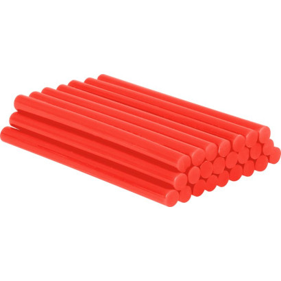 Tavné tyčinky do termolepiacej pištole červené 7x100 mm, 24 ks