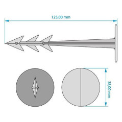 Kolík do zeme 125x38 mm PEG, 20 ks