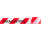 Výstražná páska 80 mm x 250 m ZÁKAZ VSTUPU, červená/biela