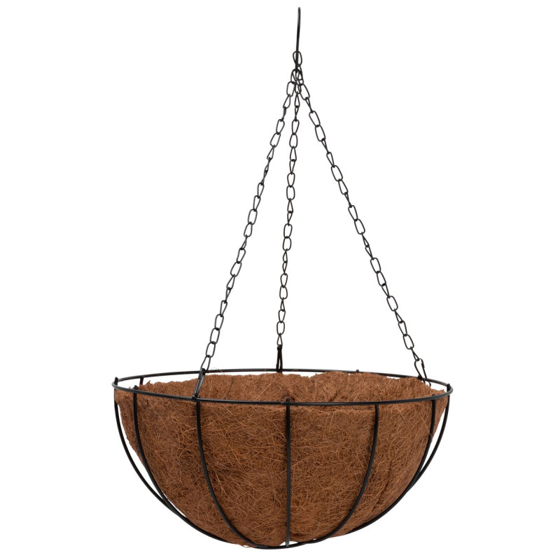 Závesný kvetináč 35x35x17 cm LC-CocoH-24, s retiazkou a háčikom