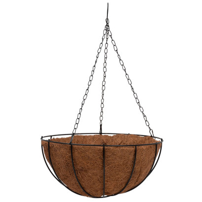 Závesný kvetináč 25x25x12 cm LC-CocoH-22, s retiazkou a háčikom