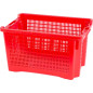 Prepravka 56x35x31 cm perforované steny, 40 litrov, červená ICS M401000