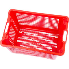 Prepravka 56x35x31 cm perforovaná, 40 litrov, červená ICS M402000