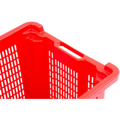 Prepravka 56x35x31 cm perforovaná, 40 litrov, červená ICS M402000
