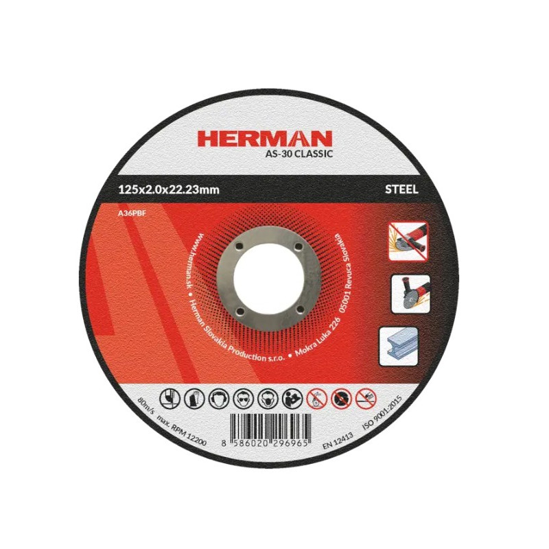 Rezný kotúč na oceľ 125x2,0x22,23 mm AS-30 Classic