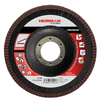 Lamelový kotúč na oceľ 115 mm/P60 LS-10 Area corundum