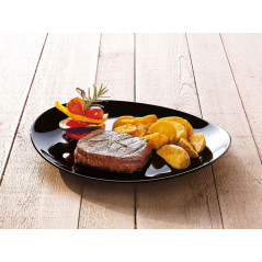 Plytký tanier 30x26 cm Steak Friends Time Black