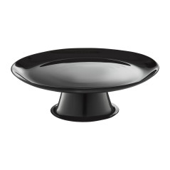 Servírovacia tácka 25 cm na širokej nôžke Lily Black