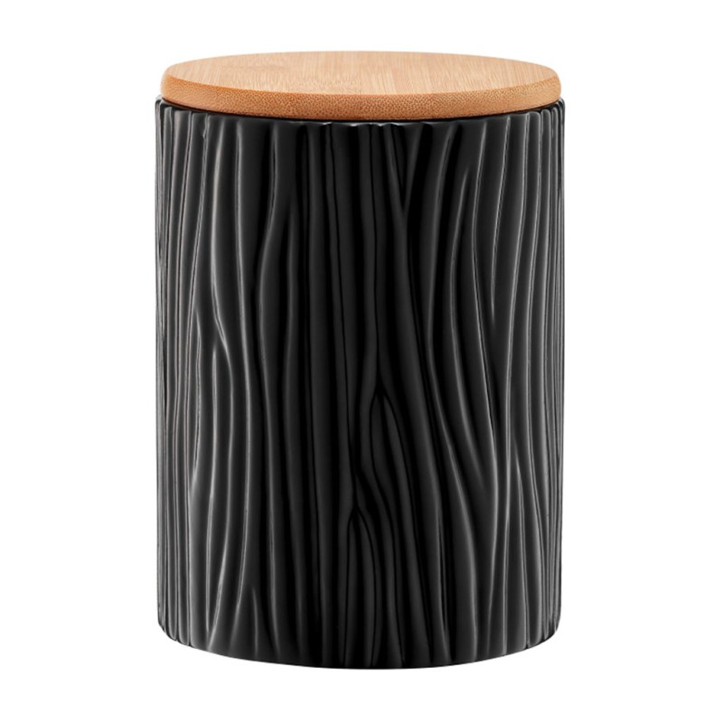 Keramická dóza 1000 ml s tlačeným vzorom Tuvo Black