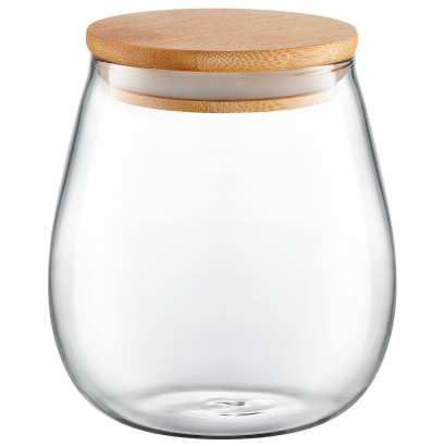 Sklenená dóza s bambusovým vekom 700 ml Belly