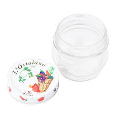 Sklenená nádobka s ozdobným vekom 212 ml