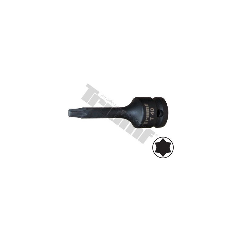 Kovaný bit torx T40 mm s 1/2" hlavicou, 80 mm