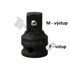 Redukcia kovaná vstup 3/8" - výstup 1/2"