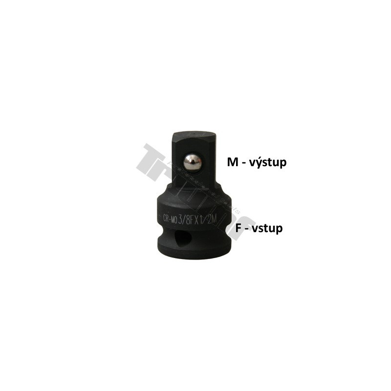 Redukcia kovaná vstup 3/8" - výstup 1/2"