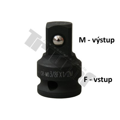 Redukcia kovaná vstup 3/8" - výstup 1/2"