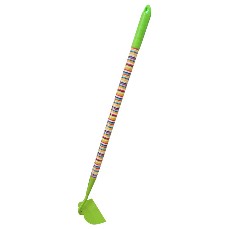 Detská motyčka plochá 72 cm, farebné pruhy
