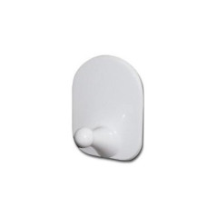 Samolepiaci háčik 45x30 mm, biely plastový
