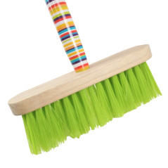 Detská metla 73 cm, farebné pruhy