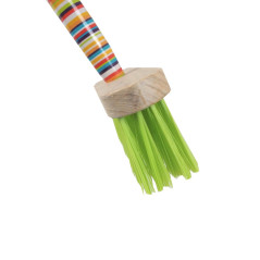 Detská metla 73 cm, farebné pruhy